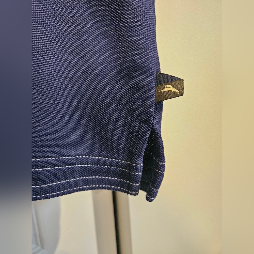 TOMMY BAHAMA Emfielder Island Zone Polo Navy Blue MEDIUM Short Sleeve - Picture 7 of 12